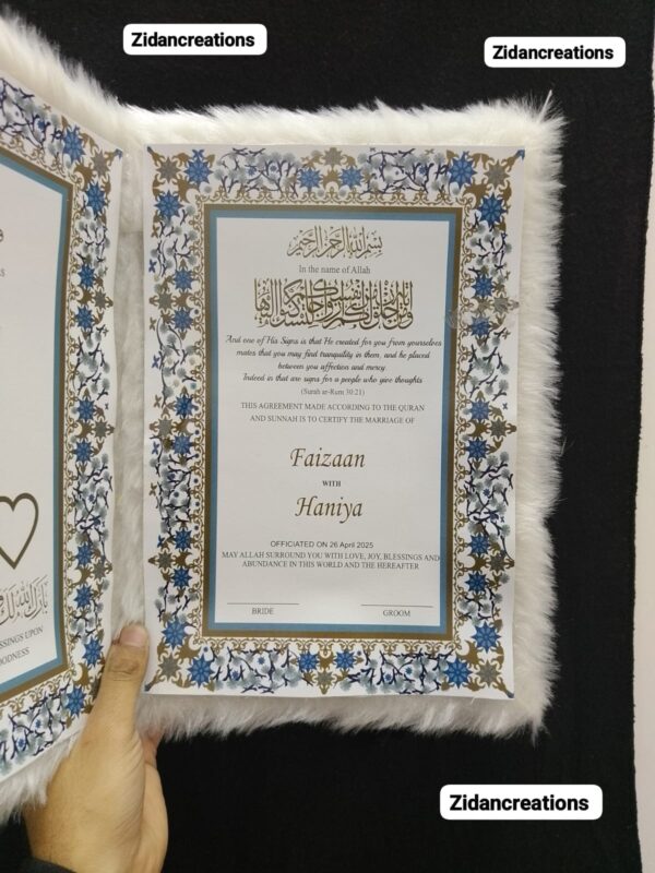 White Feather Nikah Nama - Image 2