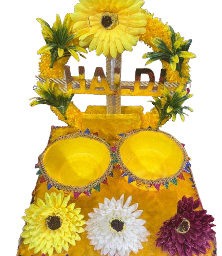 Unique Palette Beautiful Haldi Mehandi Ceremony Tray